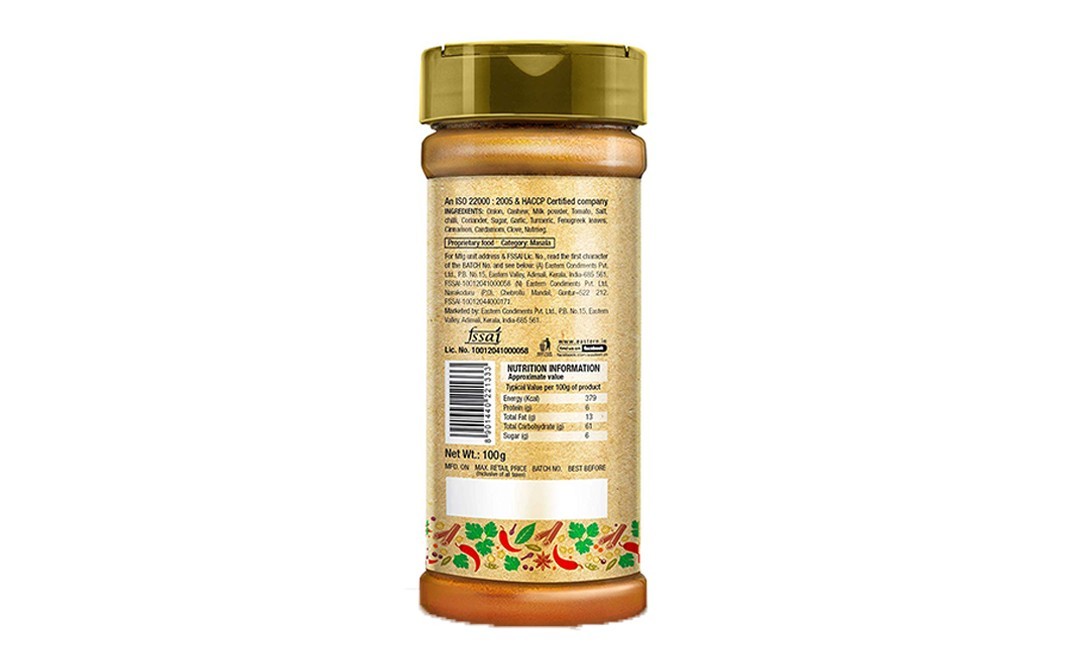 Eastern Spice Blend Paneer Butter Masala   Plastic Bottle  100 grams
